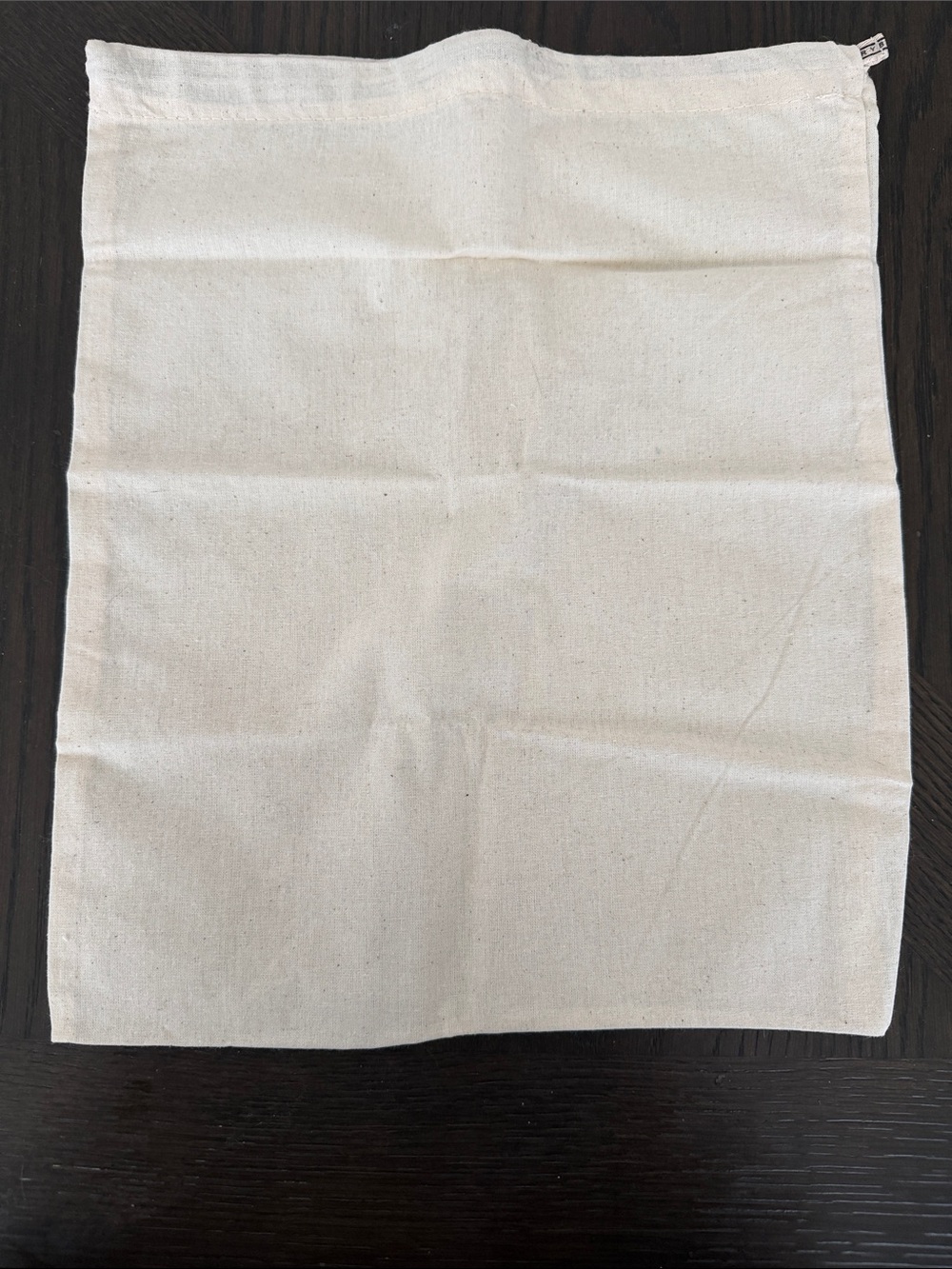 Canvas Drawstring Dust Bag — Natural Cream Tory Burch shoe bag held size 8 shoes